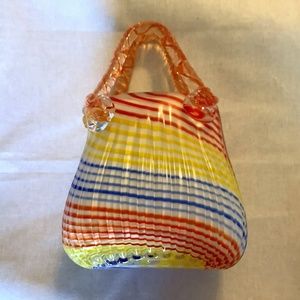 Vintage Art Glass Purse
